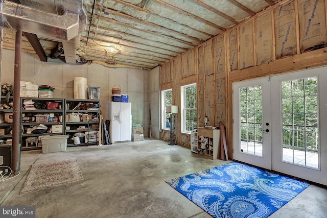 interior space featuring french doors