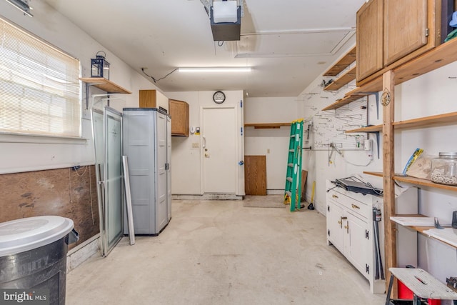 interior space featuring a garage