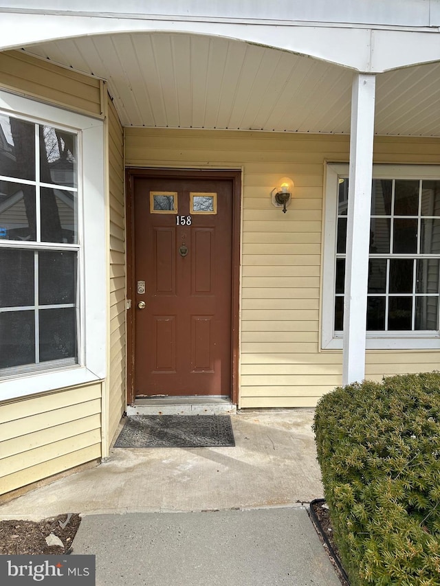 view of doorway to property