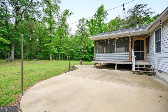 15185 Day Rd, Goldsboro, MD 21636 - view of patio / terrace featuring a sunroom