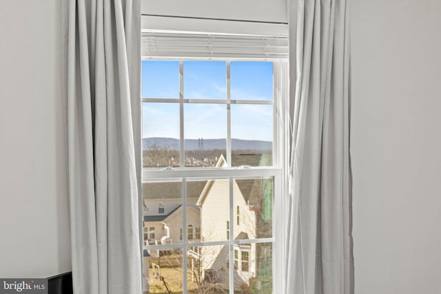 room details with a mountain view