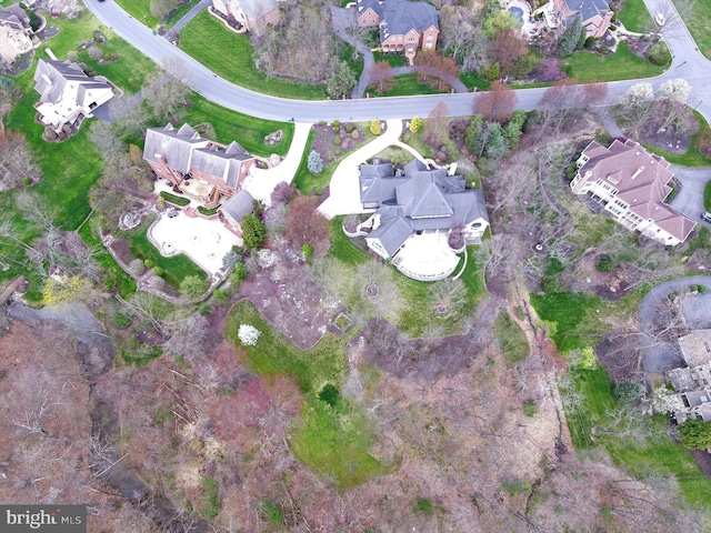 bird's eye view with a residential view