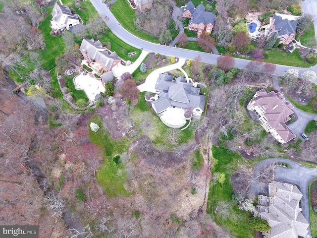 bird's eye view featuring a residential view