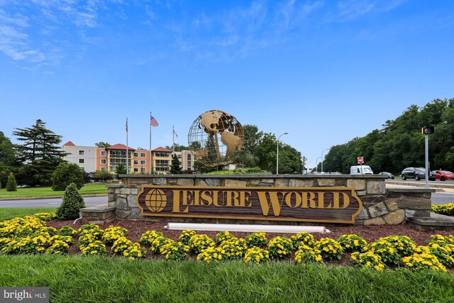 view of community sign