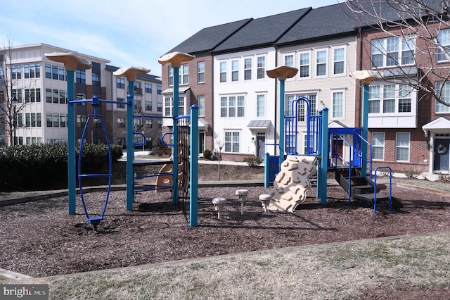 view of community jungle gym