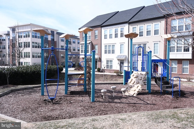 view of community jungle gym