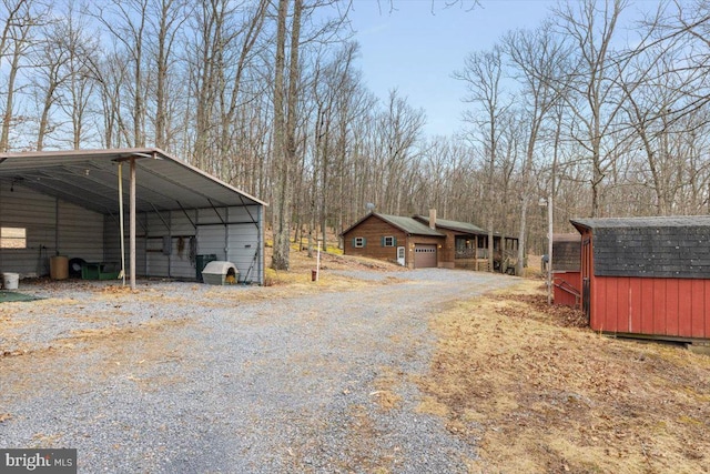 view of road with driveway