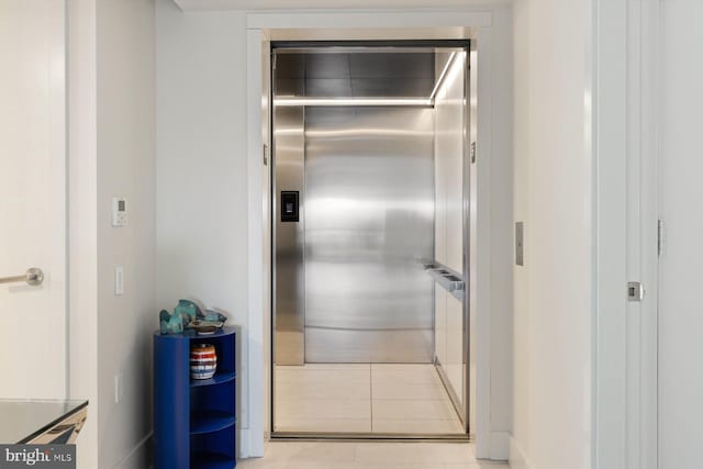 interior space featuring elevator