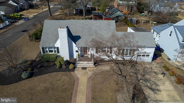 drone / aerial view featuring a residential view