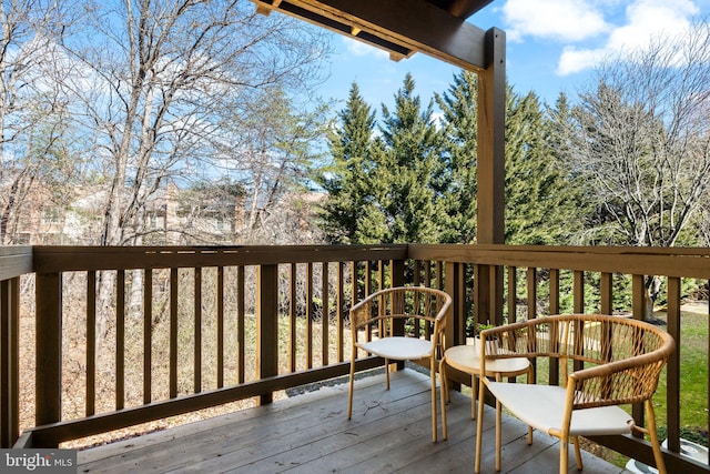 view of wooden deck