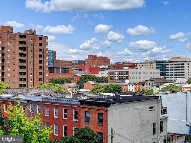 exterior space with a city view