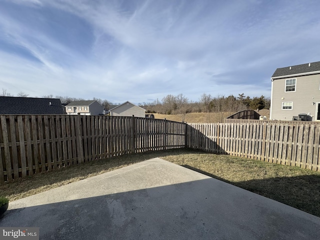 view of patio / terrace featuring a fenced backyard