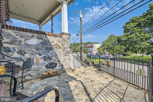 view of patio with fence