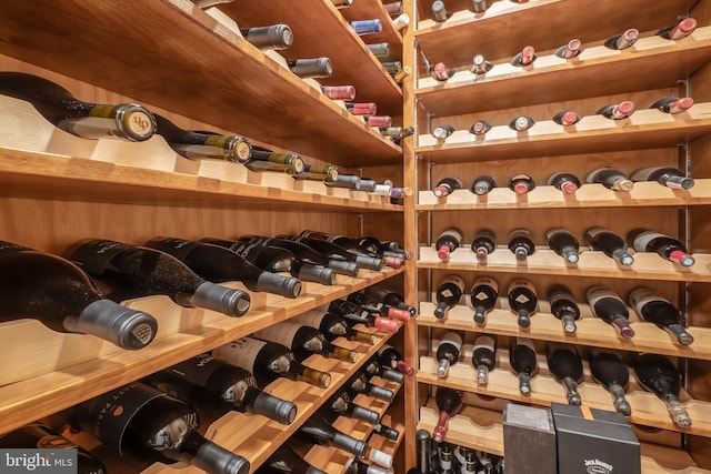 view of wine room