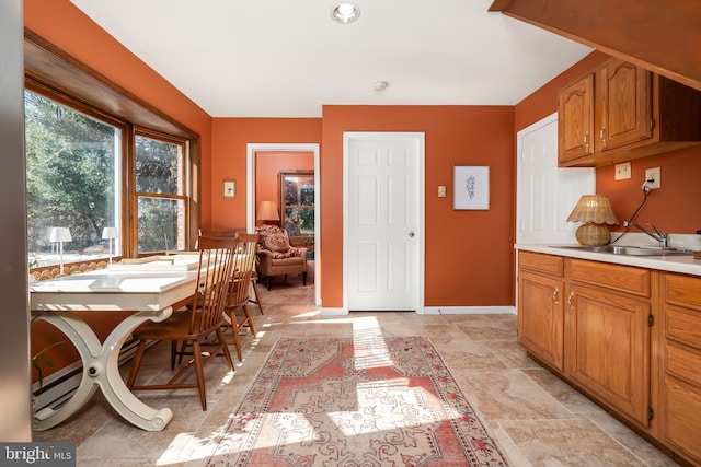 dining area with baseboards