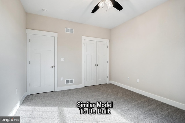 unfurnished bedroom with baseboards and visible vents