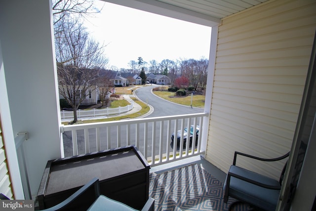 balcony with a residential view