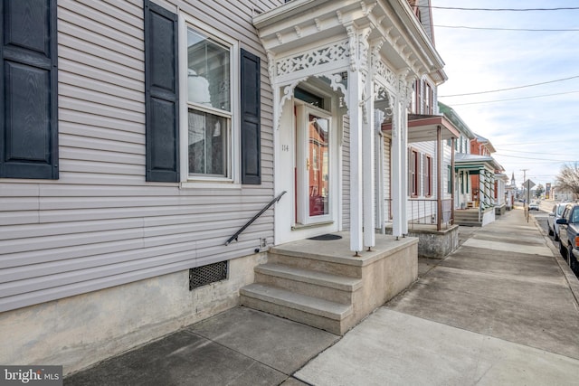 view of doorway to property