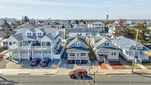 drone / aerial view with a residential view