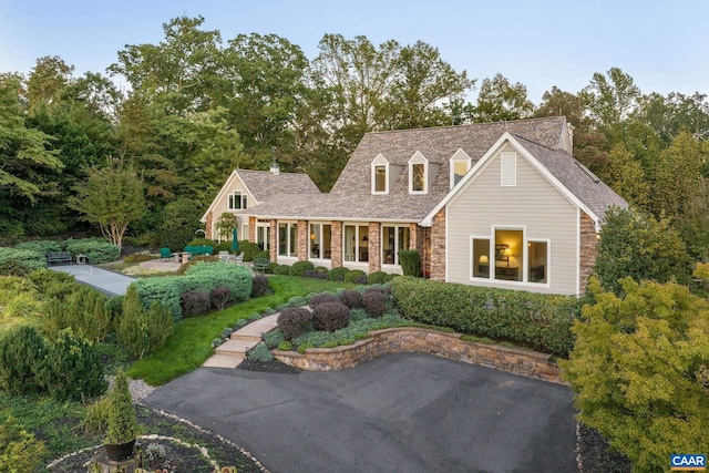 view of cape cod home