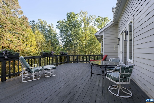 view of wooden deck