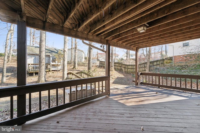 wooden deck with fence