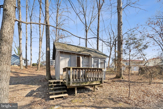 view of outbuilding with an outbuilding