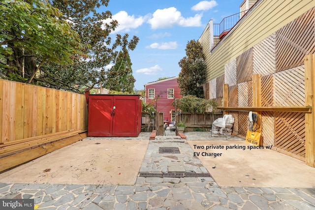 view of patio with a fenced backyard