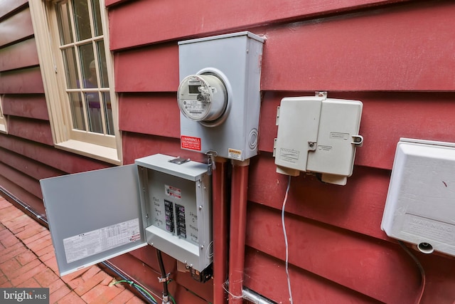 exterior details with electric meter