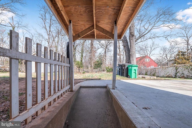 view of patio / terrace with fence