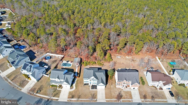 bird's eye view with a residential view