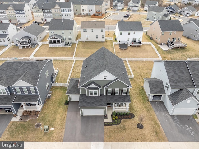 drone / aerial view featuring a residential view