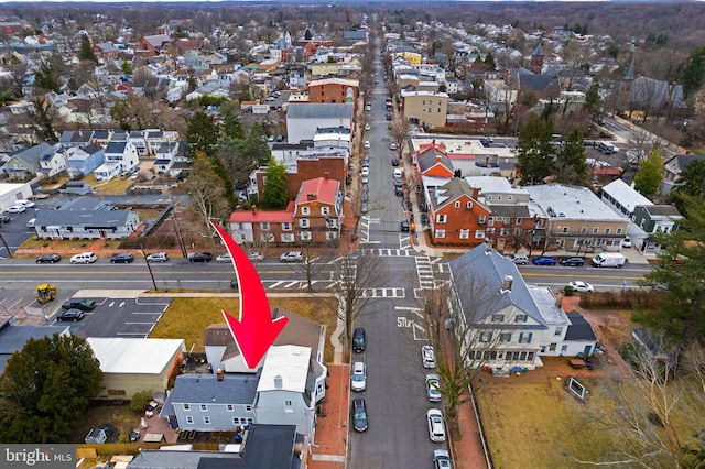 bird's eye view featuring a residential view