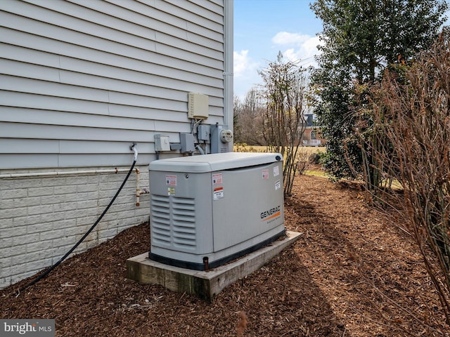 exterior details featuring a power unit and electric meter