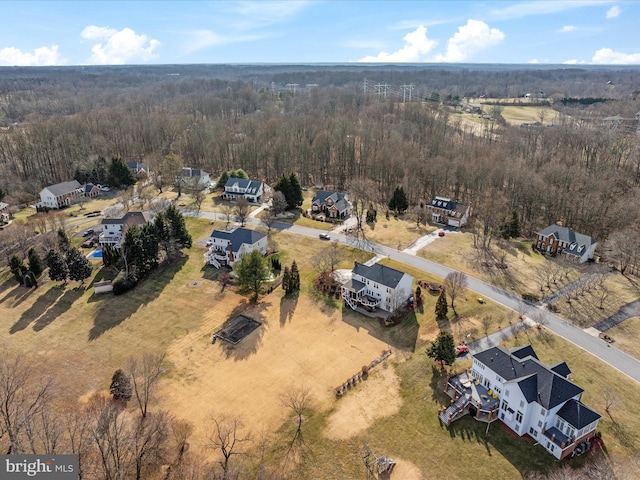 aerial view with a view of trees