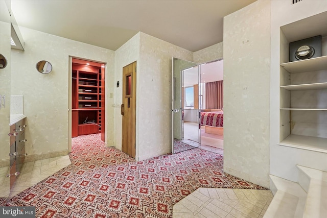 hallway with baseboards