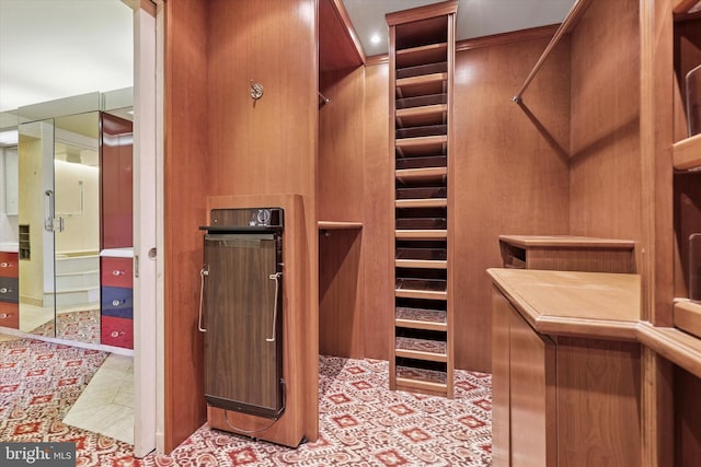 view of walk in closet