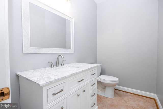2729 Hollow View Dr, Finksburg, MD 21048 - bathroom with vanity, toilet, tile patterned floors, and baseboards