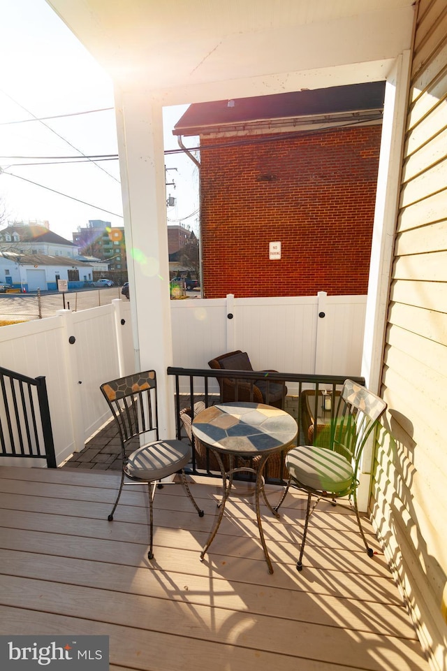 view of wooden terrace