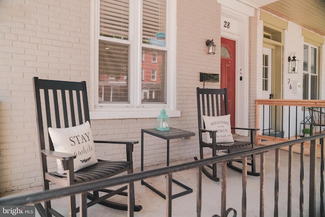 exterior space featuring covered porch