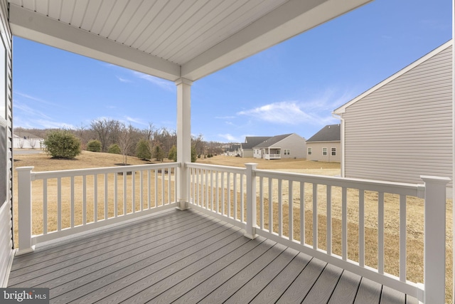 deck featuring a residential view