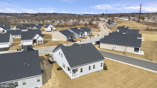 bird's eye view featuring a residential view