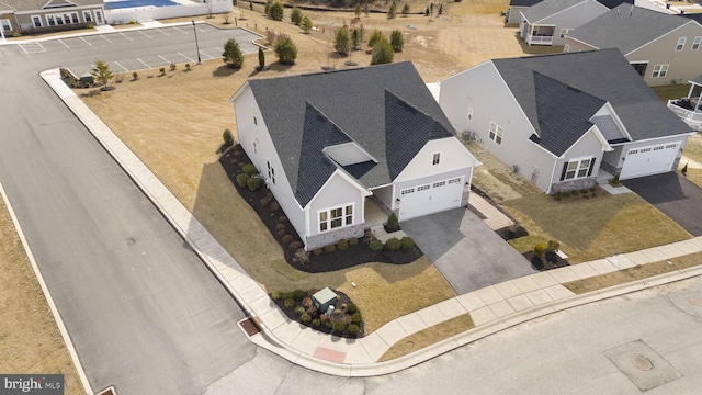 aerial view with a residential view