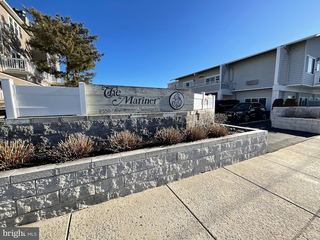 view of community sign