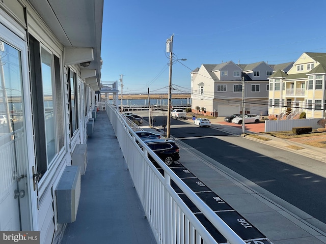 balcony with a residential view