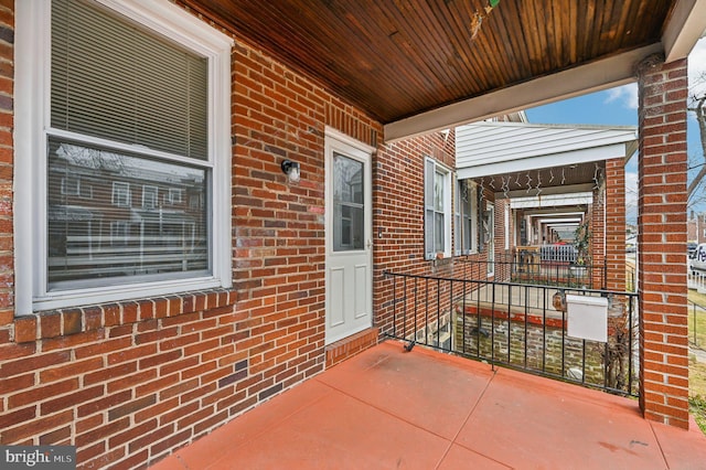 view of patio / terrace featuring covered porch