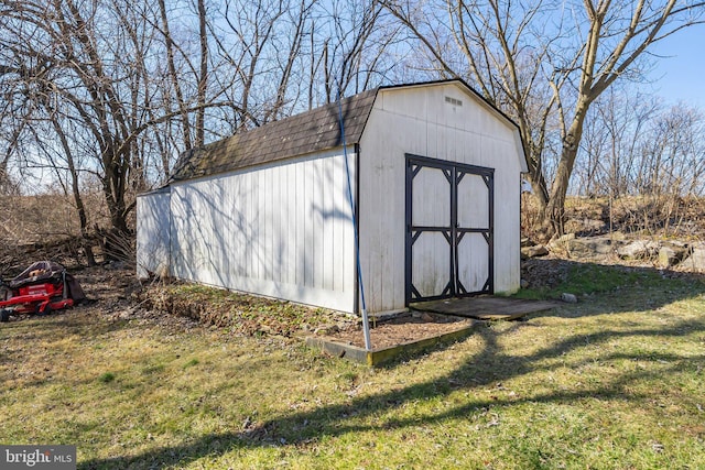 view of shed