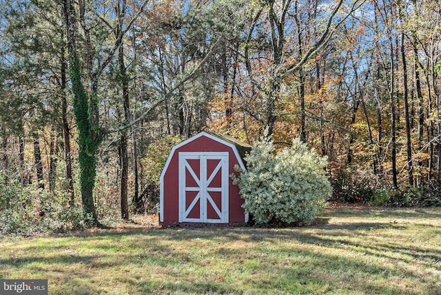 view of shed