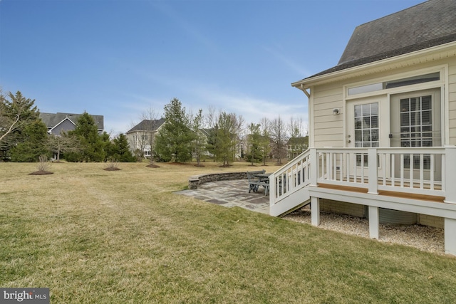 view of yard with a patio