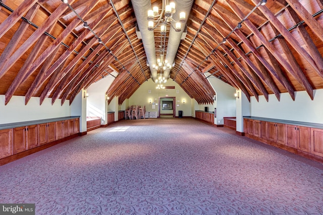 view of unfinished attic